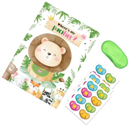 ohodhmnu Partyspiel Pin mit 24 Aufklebern Geburtstag Party Supplies Festival Pin Spiel für Kinderparty von ohodhmnu