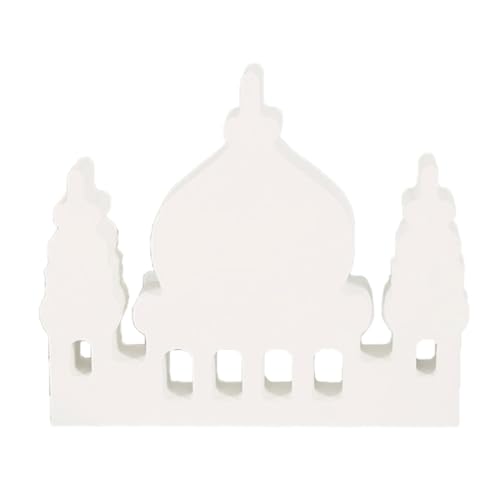 ohodhmnu Ramadans Festival Supply Ornament Schöne Islamische Moschee aus Holz für Moschee Dekor von ohodhmnu