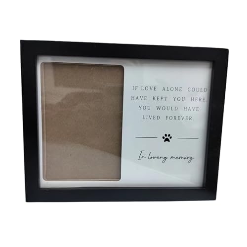 ohodhmnu Remembered Bilderrahmen aus Holz, leuchtender Fotorahmen für 10,2 x 15,2 cm große Fotos, Andenken für Haustiere von ohodhmnu