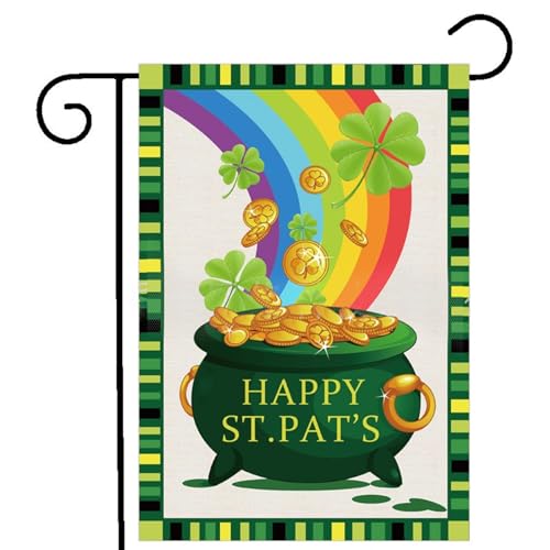 ohodhmnu St. Patricks Day Hofbanner für Garten, festliche Hausdekoration, modisch für irische Feiertage von ohodhmnu