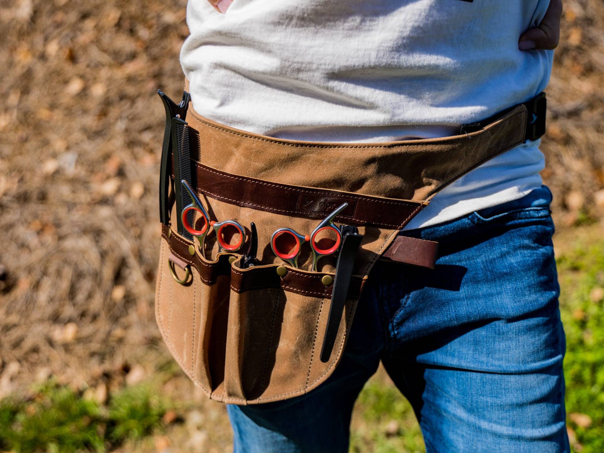 Friseur Tasche Für Scheren, Scherenhalter, Camel Taille Schere Beutel, Scheren Hüfttasche Mit Initialen von olpr