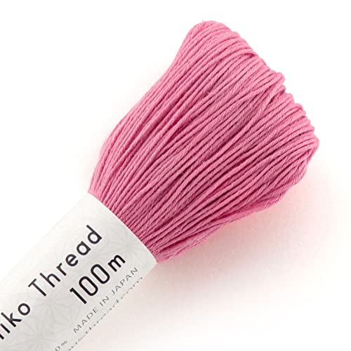 Olympus Sashiko Garn, 100 m, Farbe 110 – Rosa, japanische Stickerei und Quilting von Olympus