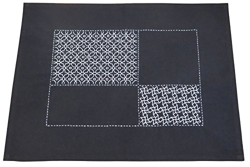 Olympus Thread Hitomezashi Sashiko Stickpackung Tischset Stoff bedruckt von Olympus Thread