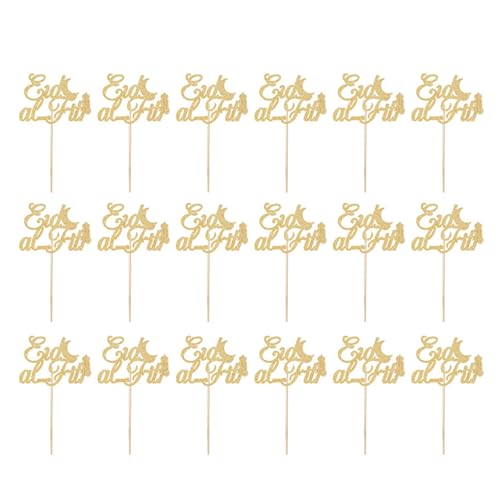 Set Von 18 Eid Mubaraks Kucheneinsätze Cupcake Toppers Gold Glitzer Papierkuchen Dekorationen Backbegeisterte Lieferungen von omiinitio