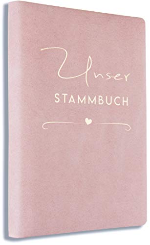 Stammbuch Leder Rosé Rosa Talic Stammbuch der Familie Hochzeit von online-stammbuch