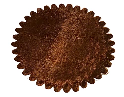 Organza Coffee Brown 22,9 cm Kreise mit gewelltem Rand, 36 Stück von onlinepartycenter