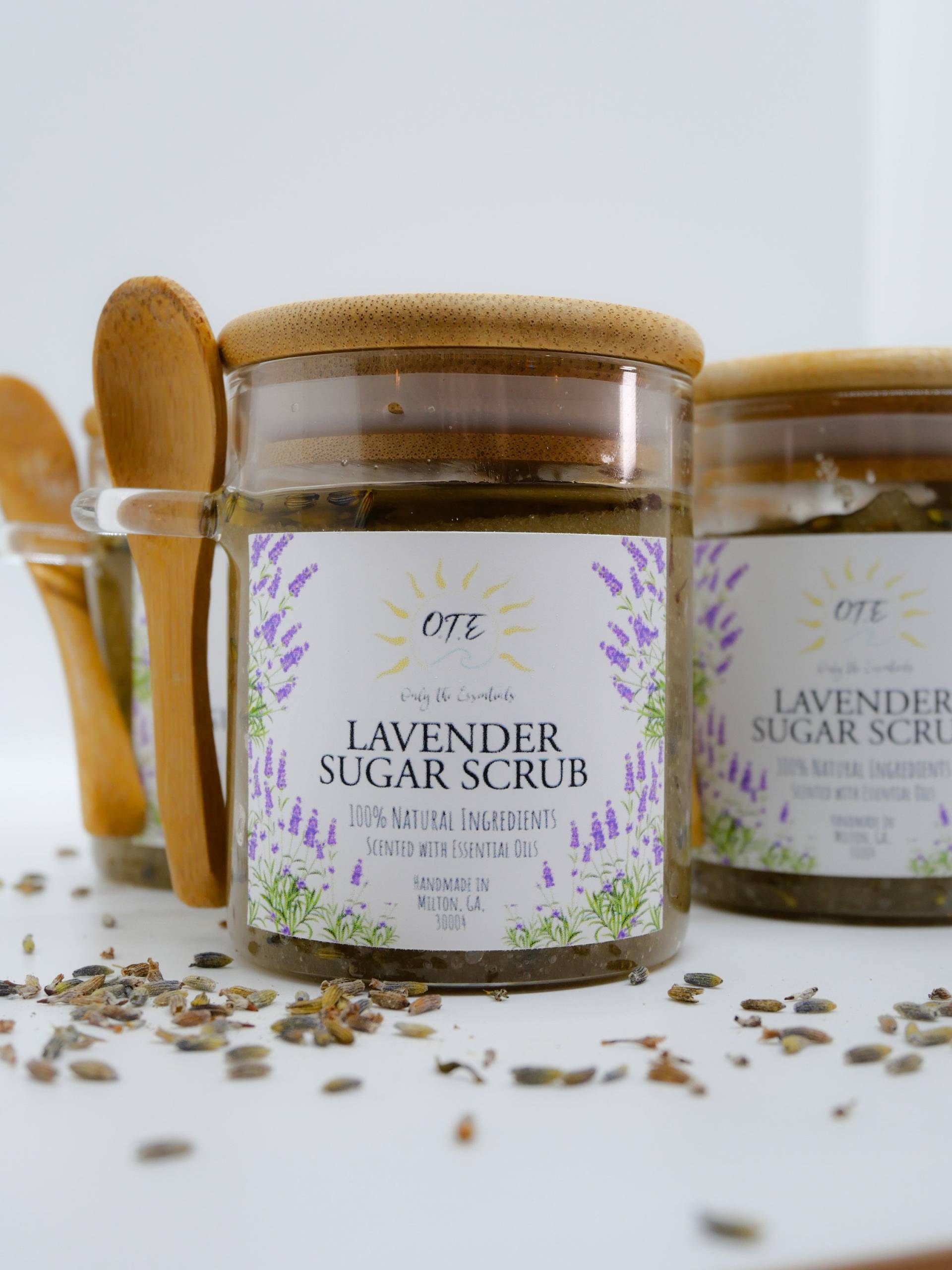 Natürliches Lavendel-Zucker-Körperpeeling von onlytheessentialsllc