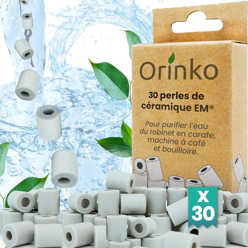 ORINKO EM Keramik Pipes – 30 Keramikperlen zur Wasseraufbereitung – Reduzieren Kalk & verbessern Wasserqualität für Waschmaschine, Karaffe & Wasserkocher von orinko