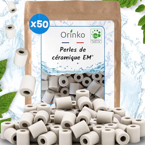 ORINKO EM Keramikperlen X50 – EM Keramik Pipes für bessere Wasserqualität – Reduziert Kalkablagerungen – Ideal für Waschmaschine, Karaffen & Kaffeemaschinen von orinko