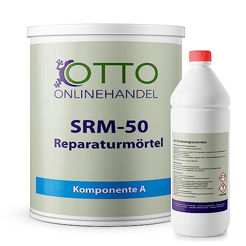 otto-online-handel 2K Reparatur-Mörtel 10kg I Fugenmörtel-Set aus Epoxidharz mit Härter I Für innen & aussen I Spachtelmasse aus Giessharz für Beton, Holz, Estrich, Metall, Fliesen von otto-online-handel