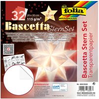 Bascetta-Stern Set "Transparentpapier", Weiß - Ø 30 cm von folia