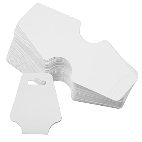 oupados 100 Stk Halsketten-Display-Karte Kraftpapier-Displaykarte Ohrring Display Karten für Halsketten Armbänder Ohrringe (Weiß) von oupados