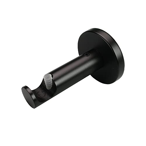 Ourdeco Träger für Gardinenstangen 6,5 cm einläufig Landhaus, ø 16 mm, 1 Stk schwarz von ourdeco