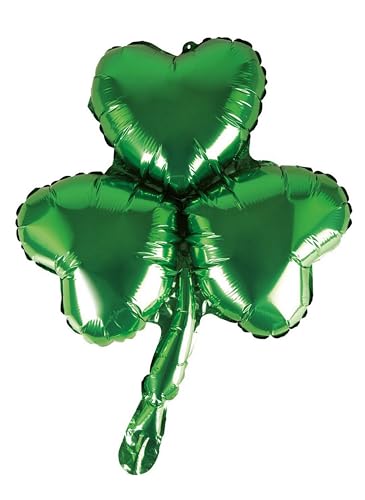 P'TIT CLOWN - 23244 - Folienballon Kleeblatt - Ideal für die Dekoration St. Patrick's Day - Kunststoff - Grün von p'tit clown