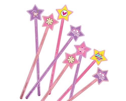 P'TIT CLOWN - 23492 Feenstab – 5 Stück – Spielzeug für Pinata – 18 x 4 cm – Rosa, Violett von p'tit clown