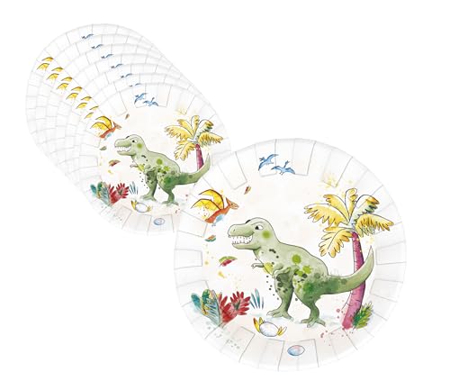 P'tit Clown re22470 – 8 Teller Geburtstag Dinosaurier von p'tit clown