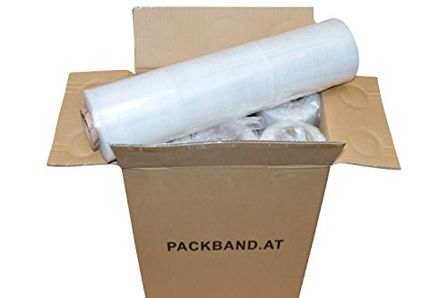 Verpackungsfolie - 6 Rollen Stretchfolie 23my - je 300 Meter Transparent von packband.at