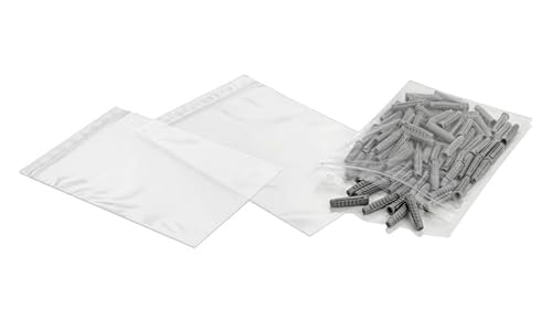 1000x Druckverschlussbeutel, Zip Lock Bags, Schnellverschluß Tüten 200 x 250 mm 50 µm Druckverschluss Transparent Lebensmittelecht von packster