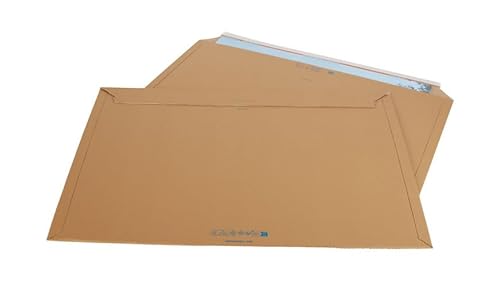 140x Kalenderversandtasche Kalenderverpackung quer 1050 x 750 x 30 mm Selbstklebestreifen Braun von packster