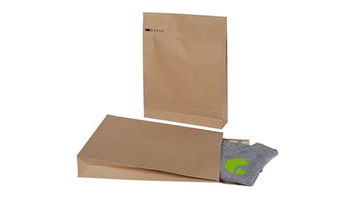 1600x E-Commerce-Mailer Versandtüte Versandbeutel 350 x 450 mm A3 Selbstklebestreifen + Retourenstreifen 120g/qm Braun Faltentasche Versandtasche Umschlag von packster