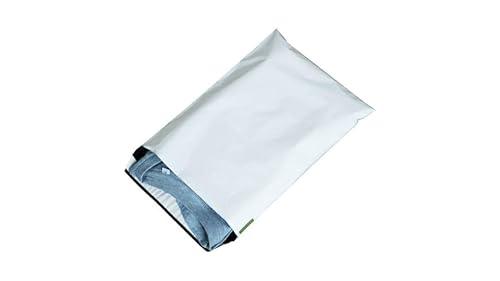 1x 1000x Versandtaschen selbstklebend Versandtüten Coex 250 x 350 mm B4 50 µm SK-Streifen Weiss Schwarz von packster