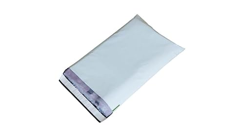 1x 250x Versandtaschen selbstklebend Versandtüten Coex 430 x 570 mm 50 µm SK-Streifen Weiss Schwarz von packster