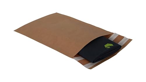 2000x Textil-Versandtasche 250 x 330 mm Selbstklebestreifen + Retourenstreifen 110g/qm Braun Papier Versandtasche Top Qualität von packster