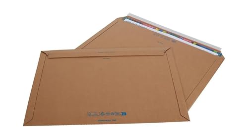 400x Kalenderversandtasche Kalenderverpackung quer 665 x 490 x 30 mm Selbstklebestreifen Braun 662 x 487 mm (Innenmaß), wiederverschließbar von packster