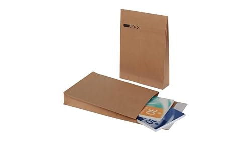 750x E-Commerce-Mailer Versandtüte Versandbeutel 162 x 229 mm A5 Selbstklebestreifen + Retourenstreifen 120g/qm Braun Faltentasche Versandtasche Umschlag von packster