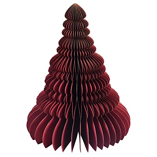 2X Papier-Weihnachtsbaum Maroon, 30 cm - Magnetverschluss | 3D Tannenbaum-Deko | Hochwertige Weihnachtsdekoration aus Pappe für Tisch und Fenster | Premium Qualität - pajoma® von pajoma