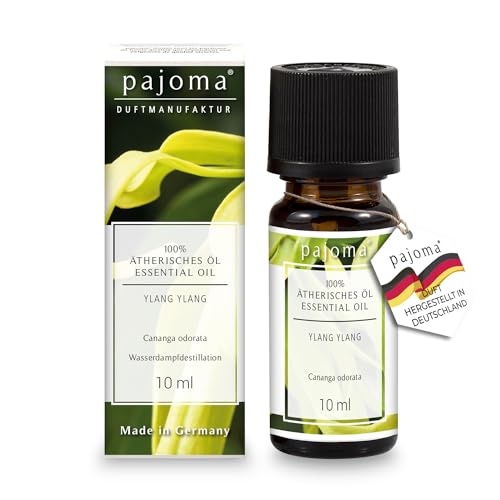 pajoma® Duftöl 10 ml, Ylang-Ylang | 100% Naturrein Ätherisches Öl für Aromatherapie, Duftlampe, Aroma Diffuser, Massage, Naturkosmetik | Premium Qualität von pajoma
