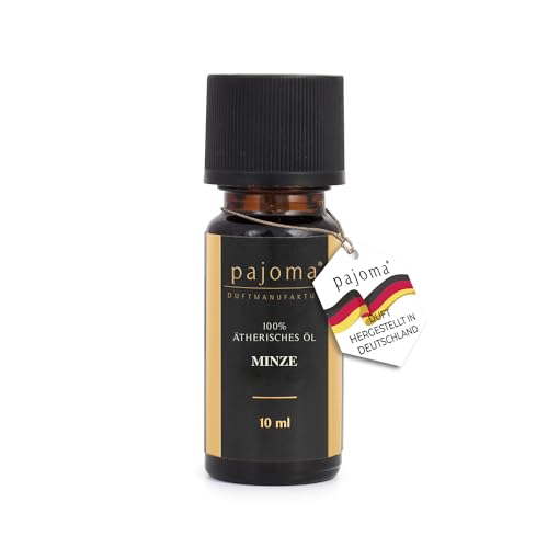 pajoma Duftöl 10 ml, Minze - Golden Line | 100% Naturrein Ätherisches Öl für Aromatherapie, Duftlampe, Aroma Diffuser, Massage, Naturkosmetik | Premium Qualität von pajoma