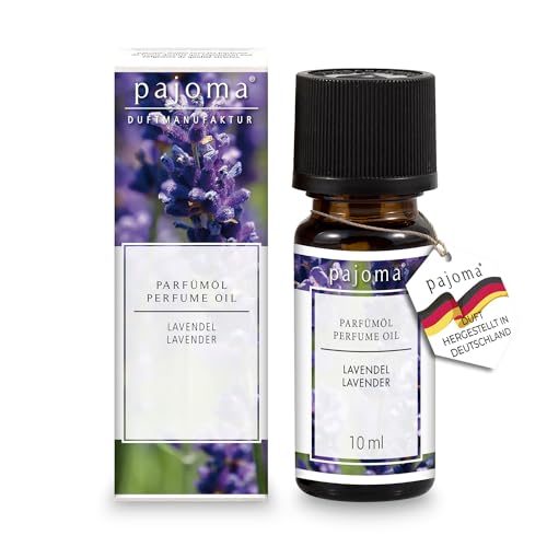 pajoma® Duftöl 10 ml, Lavendel | feinstes Parfümöl für Aromatherapie, Duftlampe, Aroma Diffuser, Massage, Naturkosmetik | Premium Qualität von pajoma