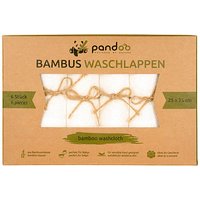 pandoo Waschlappen Bambus weiß 25,0 x 25,0 cm, 6 St. von pandoo