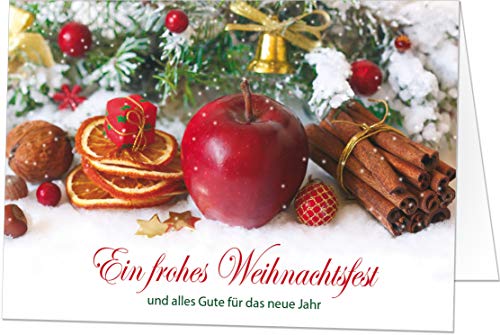 100 exklusive Weihnachtskarten (Klappkarten) mit Umschlag, perfekt für stilvolle Grüße an Geschäftspartner und Freunde von paperSky