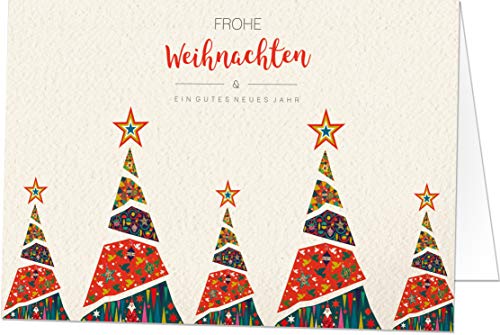 100 exklusive Weihnachtskarten (Klappkarten) mit Umschlag von paperSky