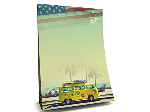 Notizblock A5 | Sommer, Urlaub Motivpapier Block | Roadtrip | 50 Blatt, 90g/qm | Schreibnotizblock | Notizblock | Schreibblock A5 | Paperandpicture von paperandpicture.de