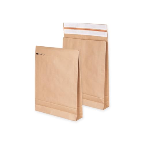 Paxit - Versandtaschen mit Falten Mailer Aus Papier, 25 Stück Satz, Erweiterbare Umschläge, Versandtaschen Warensendung, Briefumschläge, Versandtasche - 350x450x80 mm von paxit.pl