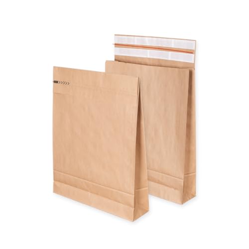 Paxit - Versandtaschen mit Falten Mailer Aus Papier, Erweiterbare Umschläge, Versandtaschen Warensendung, Briefumschläge, Versandtasche - 400x500x100 mm von paxit.pl