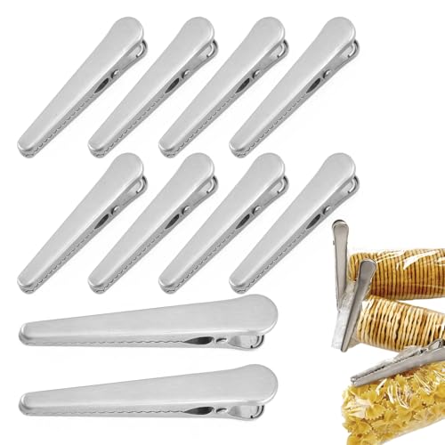 10 Stück Verschlussklammern 2 Größen, Edelstahl Verschlussclips,Verschlussclips Für Beutel,Tütenclips,Metallklammern Für Lebensmittel, Kaffee, Brot, Fresh-Keeping Clamp Sealer Und Mehr von pcsfoe