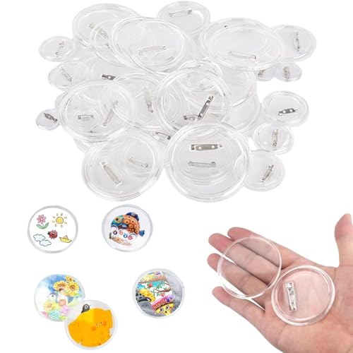 30 Stück Buttons Selber Machen Ohne Buttonmaschine,Buttons Anstecker zum Selbstgestalten,Buttons Selber Machen,Knöpf Buttons Selber Machen ohne Buttonmaschine,DIY Button Pins Acrylic, für Bild, Foto von pcsfoe