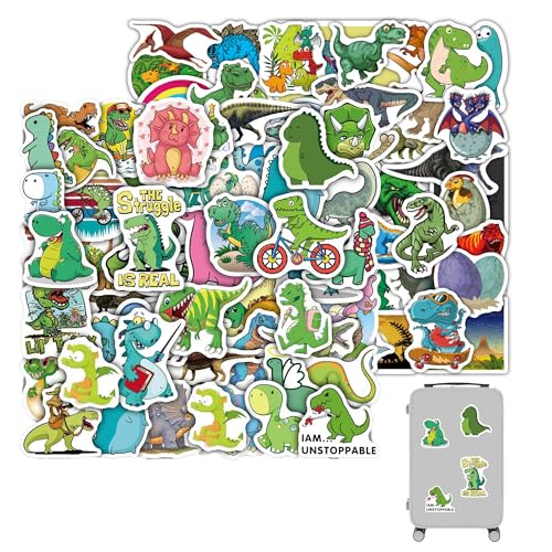 Dino Sticker,100 Stück Dinosaurier Sticker Set,Dino Stickers Aufkleber Dinosaurier Für Kinder Junge,Dino Aufkleber,Anime Sticker,Cartoon Aufkleber Für Auto Laptop Skateboard Fahrrad Moped Motorrad von pcsfoe