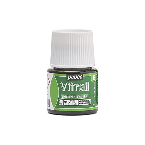 Pebeo Vitrail Glasmalfarbe, Buntglaseffekt, 45 ml, Hellgrün von Pebeo