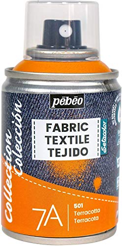 Pébéo - Textilfarbe Spray für Textilien 7A Spray - Natürliche und synthetische Stoffe - Auf Wasserbasis - Lösungsmittelfrei - Waschmaschinenfest - Sprühfarbe für Textilgestaltung - Terrakotta von Pebeo