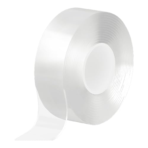 Doppelseitiges transparentes Nano tape (5M), Doppelseitiges Klebeband Extra Stark, Für Teppich, Foto Wand, Küche, Zuhause, Mehrzweck, 2cm × 5m von peiqiup