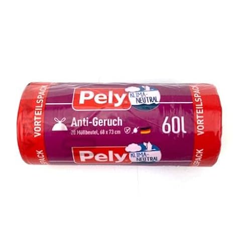 Pely Müllbeutel 60 L 20 Stück Müllsack Beutel Sack Abfallbeutel Anti Geruch von pely