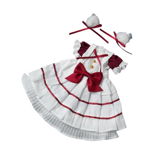 perfk 1:6 BJD Puppenkleid Kleidung Machen Sie Ihre eigenen Puppen Foto-Requisiten DIY Ankleidekostüm für 11,81'' Actionfigur Puppe Fashion Girl, ROT von perfk