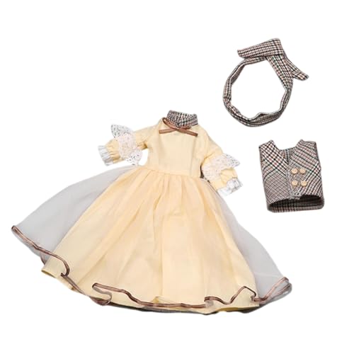 perfk 1:6 BJD Puppenkleid Kleidung Machen Sie Ihre eigenen Puppen mit Zubehör DIY Koordination Praktisches Cosplay-Kostüm für 11,81 Zoll, Khaki von perfk