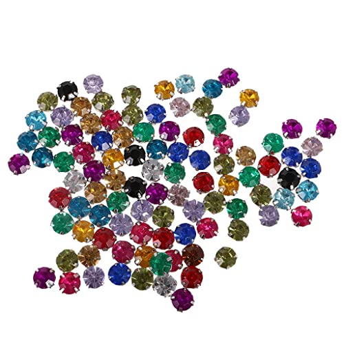 perfk 100 Strass Steine Schmucksteine Glitzersteine Scrapbooking Deko. DIY, Farbe 5, 10mm 100pcs von perfk