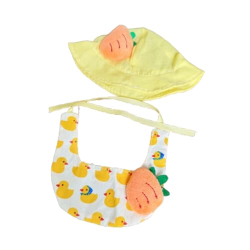 perfk 15cm Ente Plüsch Kleidung Puppe Kleidung Kleid Mode Cartoon Kuscheltiere Kleidung DIY Zubehör für Dekoration, Gelb von perfk